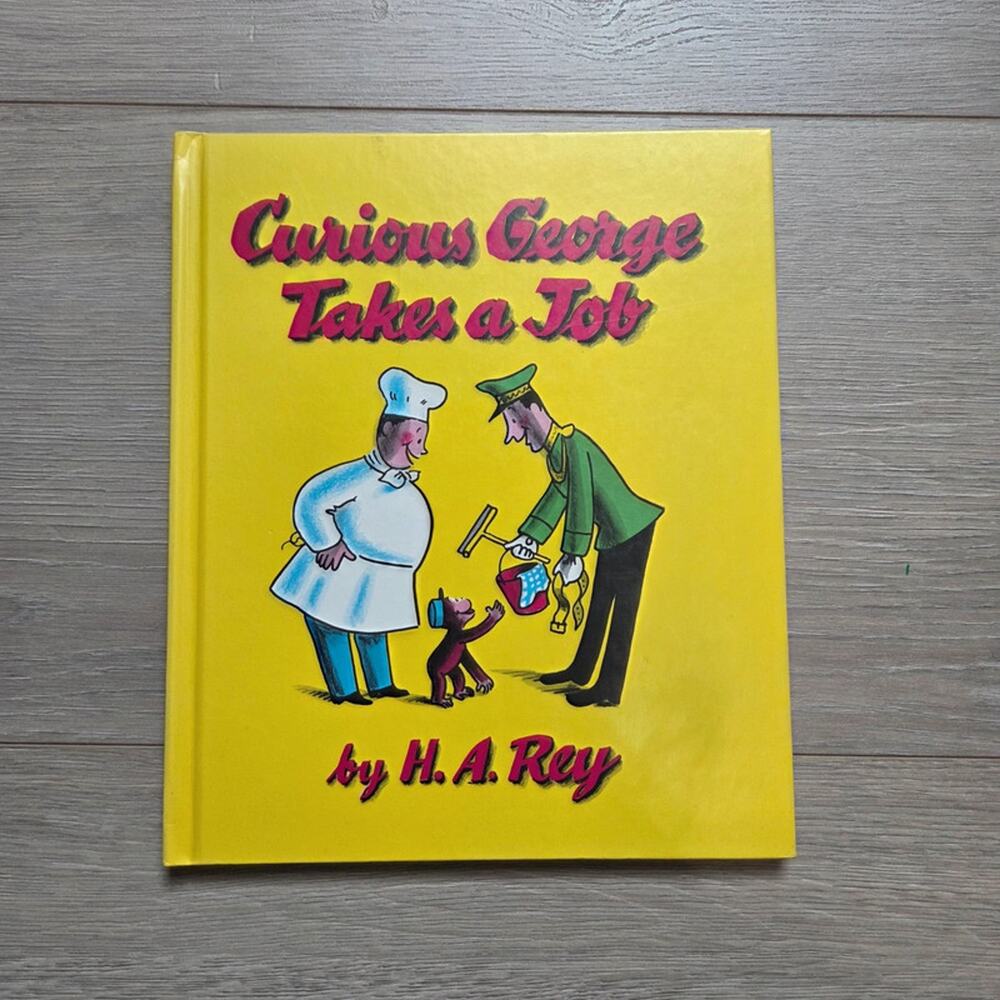 Vintage 1993 curious George picture book yellow hard cover